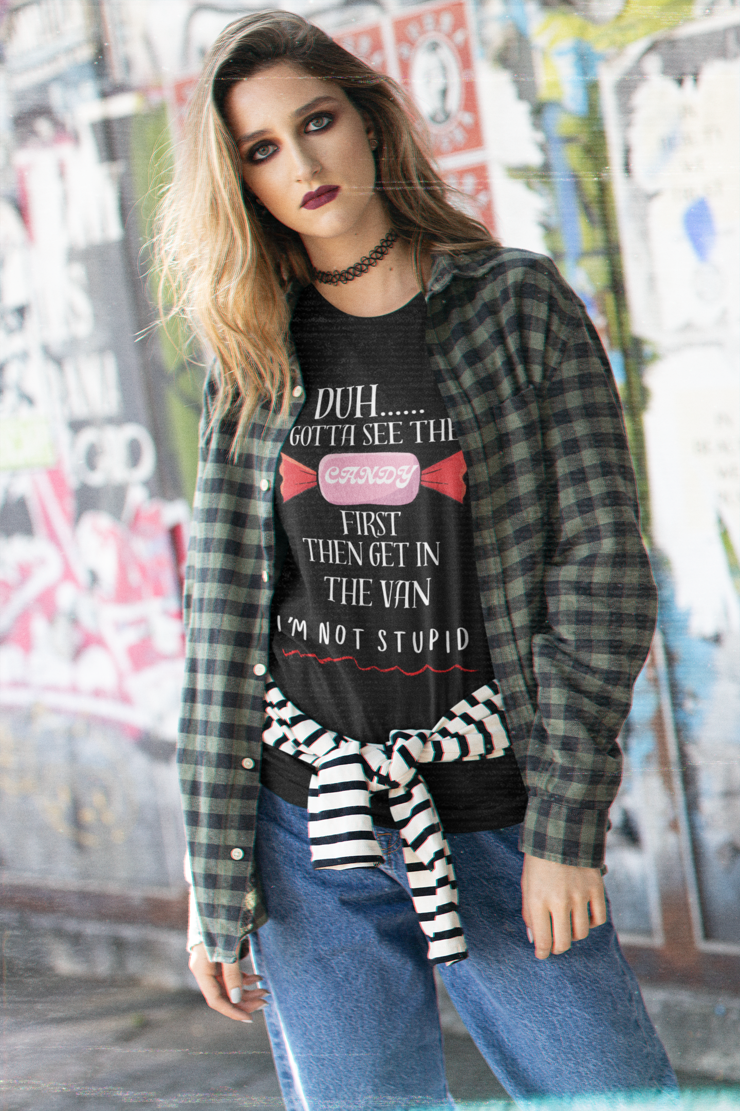 Funny Stranger Danger T-Shirt | "Gotta See the Candy First" Sarcastic Humor Tee