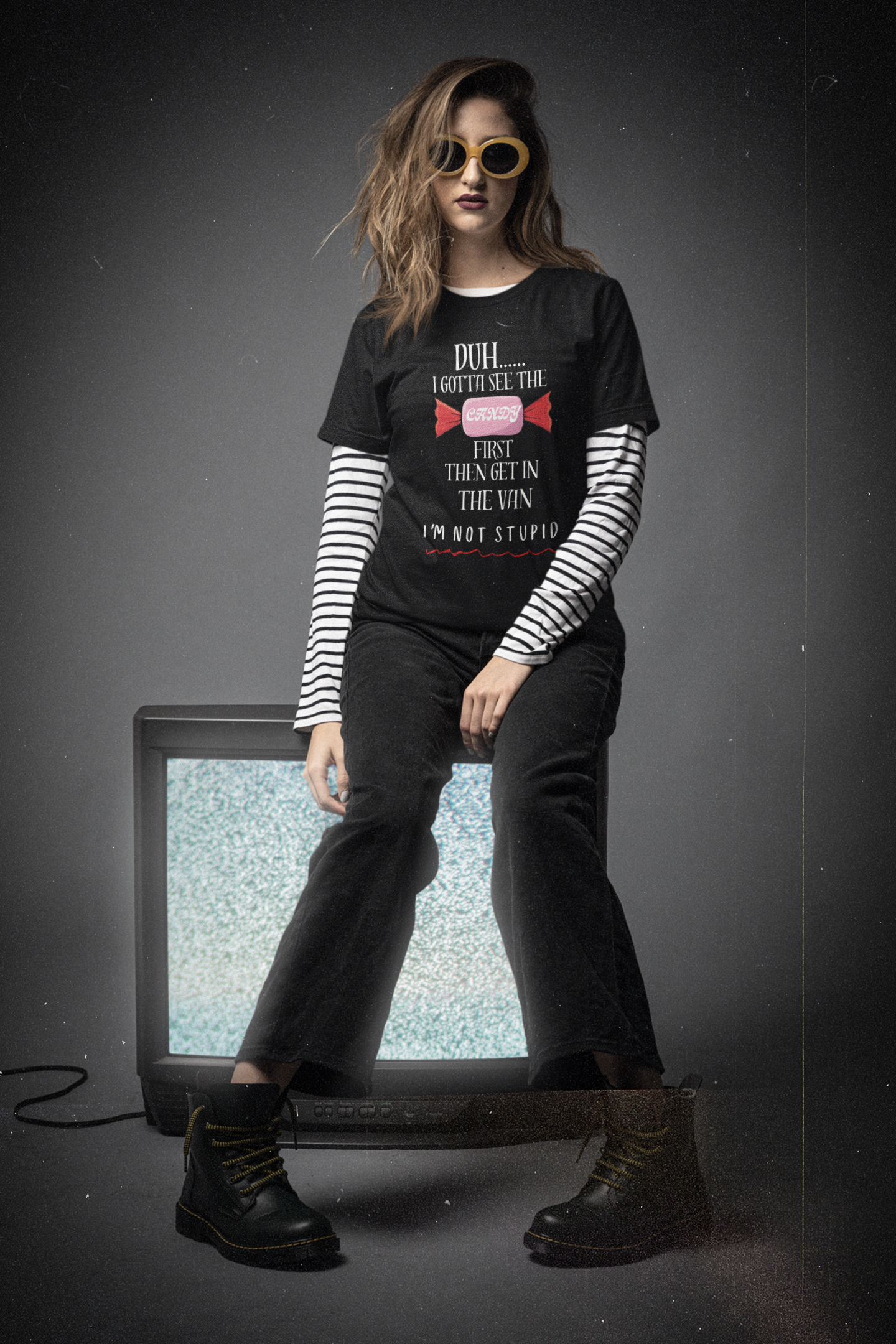 Funny Stranger Danger T-Shirt | "Gotta See the Candy First" Sarcastic Humor Tee